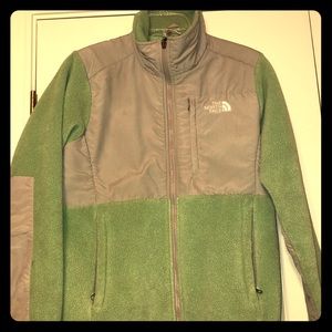 Green & Gray North Face Jacket